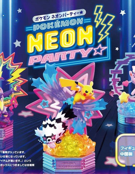 Re-ment Pokemon NEON PARTY 6pcs Complete Box Full Set