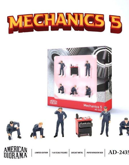 American Diorama 1:64 Figure Set: Mechanics 5 AD-2435