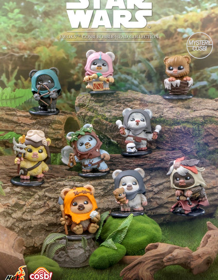 Hot Toys Star Wars Ewoks Cosbi Bobble-Head Collection Figure Set (Set of 8)