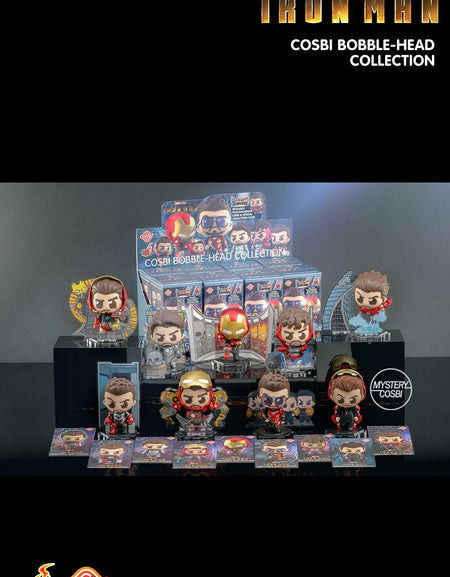 Hot Toys Marvel Iron Man Suit Up Cosbi Bobble-Head with Film Card (SET of 8)