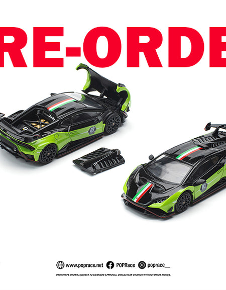 (Pre-order) POPRACE 1/64 LAMBORGHINI HURACAN STO (LP640-2)10 ANNIVERSARIO