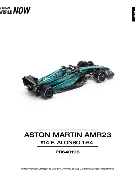 POPRACE 1/64 ASTON MARTIN AMR23 F1 #14 F. ALONSO Model Car