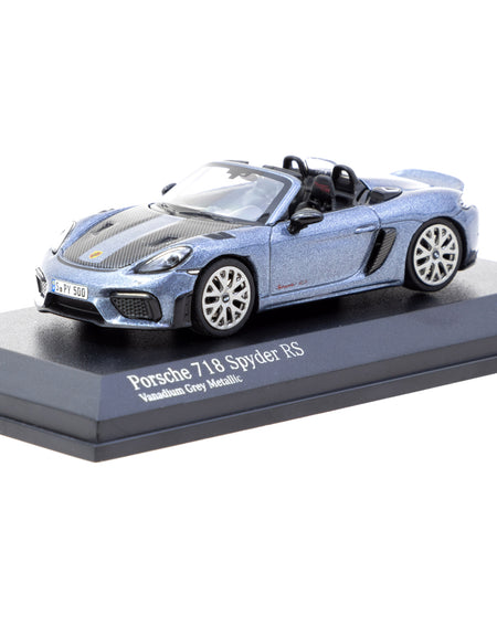 MINICHAMPS x Tarmac Works 1/64 Porsche 718 Spyder RS Vanadium Grey
