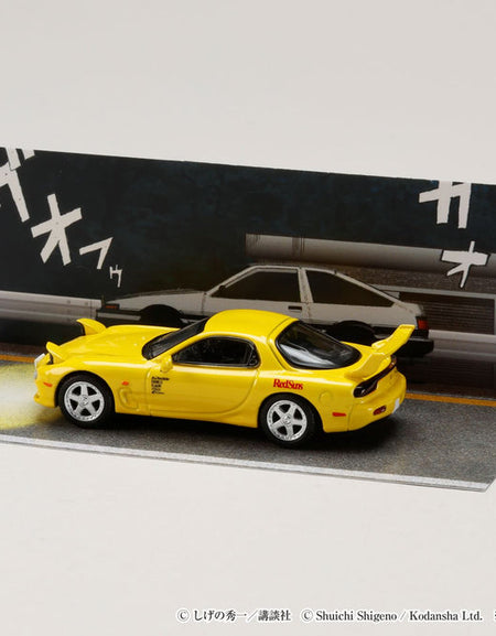 Hobby Japan 1/64 Mazda RX-7 (FD3S) RedSuns Initial D Keisuke Takahashi VS Takumi