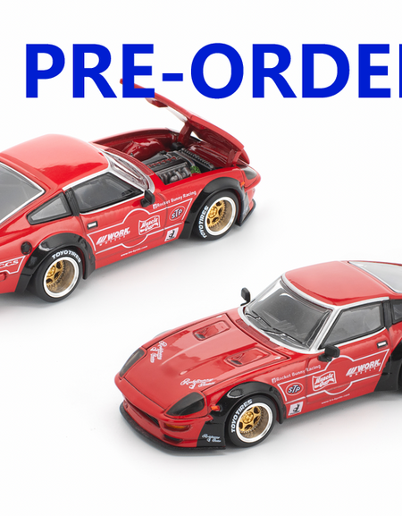 (Pre-order) POPRACE 1/64 PANDEM 280ZX RED (NEW TOOLING) Diecast Model Car