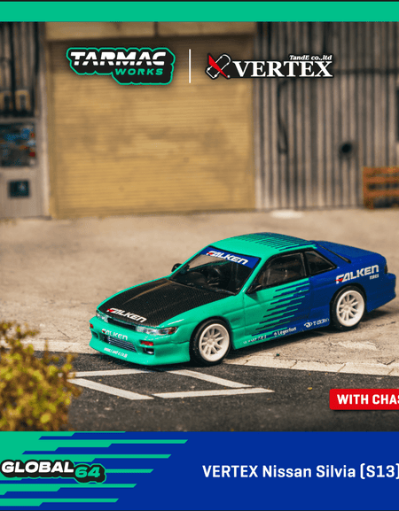 Tarmac Works 1/64 VERTEX Nissan Silvia (S13) Falken Model Car
