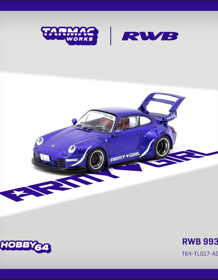 Tarmac Works 1:64 RWB 993 ARMY GIRL Diecast Model Car