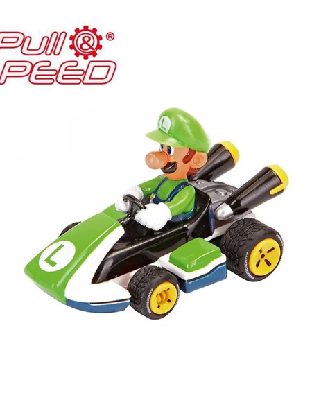 Carrera Nintendo Mario Collection 1:43 Pull Back Model Car - Luigi