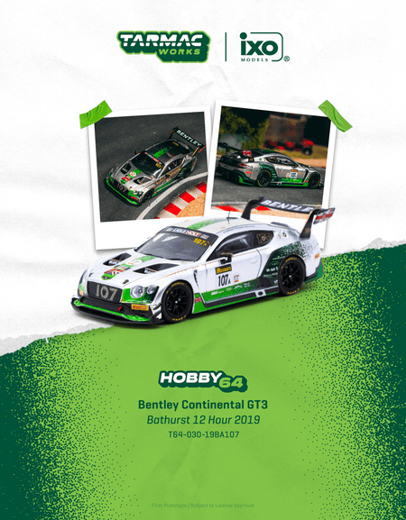Tarmac Works 1/64 Bentley Continental GT3 Bathurst 12 Hour 2019