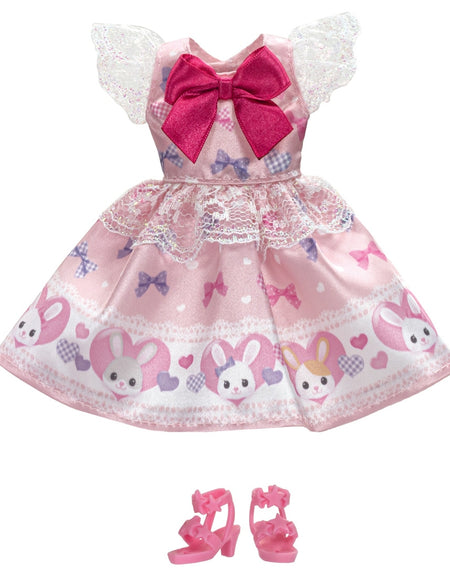 Takara Tomy Licca-chan Dress LW-01 Ribbon Usachan Bunny Rabbit Outfit Clothes
