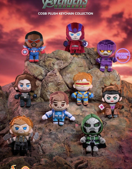 Hot Toys Marvel Avengers Doomsday Cosbi Plush Keychain Collection(Full set of 8)