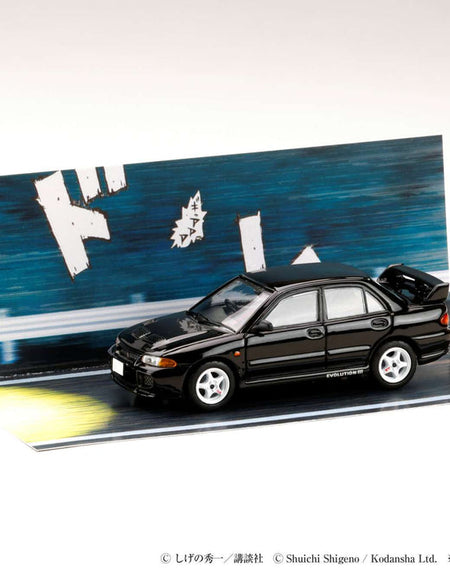 Hobby Japan 1/64 Mitsubishi Lancer RS Evolution III Initial D Kyoichi Sudo vs RT