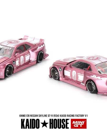 Mini GT x Kaido House 1/64 Nissan Skyline GT-R (R34) RACING FACTORY