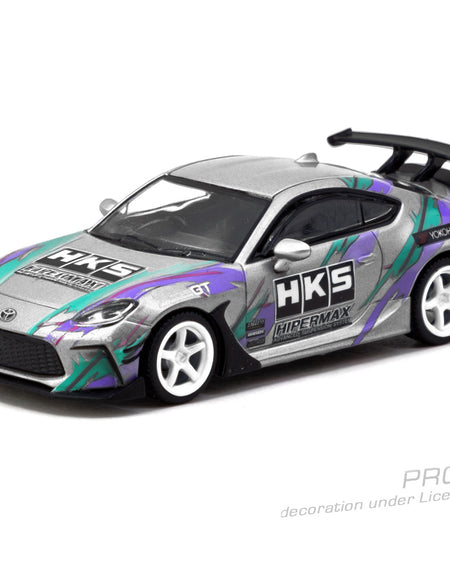 (Pre-order) Tarmac Works 1/64 HKS Toyota GR86 Grey Diecast Model Car
