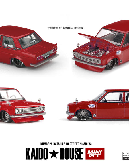 (Pre-order) Kaidohouse x MINI GT Datsun 510 Street Nismo V3 Die-cast Model Car