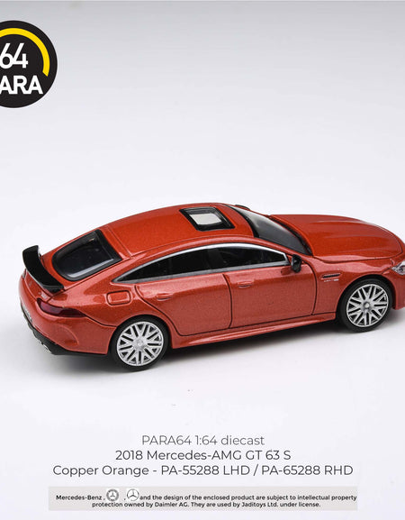 PARA64 1/64 2018 Mercedes-AMG GT 63 S - Copper Orange (RHD) Model Car