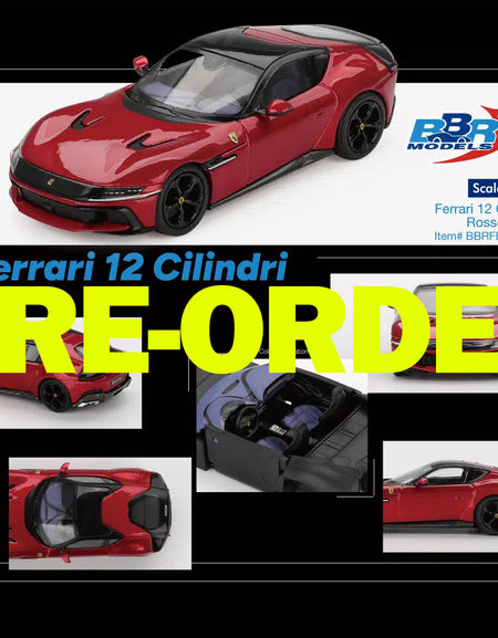 (Pre-order) BBR 1/64 Ferrari 12 Cilindri Rosso Imola Diecast Model Car