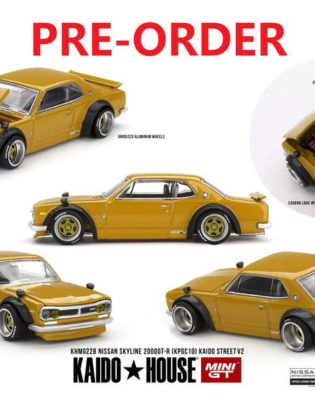 (Pre-order) Kaidohouse x MINI GT Nissan Skyline 2000 GT-R(KPGC10) KaidoStreet V2