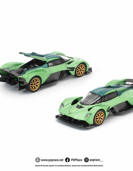 POPRACE 1/64 ASTON MARTIN VALKYRIE IRIDESCENT EMERALD Model Car