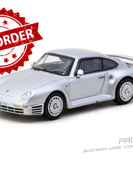 (Pre-order) Tarmac Works 1/64 Porsche 959 Silver Model Diecast Car