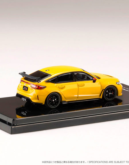 Hobby JAPAN 1/64 1/64 Honda CIVIC TYPE R (FL5) RACING BLACK Package Yellow Car