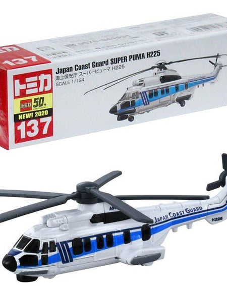 Takara Tomy Tomica #137 Japan Coast Guard Super Puma H225 Diecast Helicopter