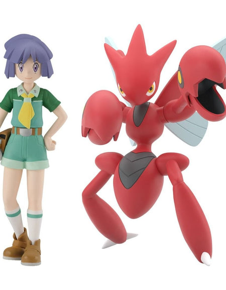 Bandai POKEMON SCALE WORLD JOHTO REGION BUGSY & SCIZOR W/O GUM