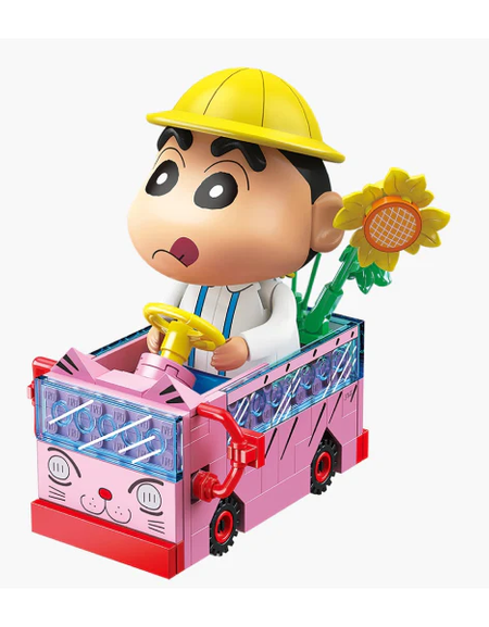 Qman Keeppley Building Blocks #K20620 - Crayon Shinchan Shinchan's Mini bus