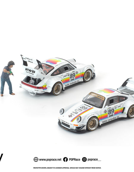 (Pre-order) POP RACE 1/64 RWB 930 APPLE WITH FIGURE Diecast Model Car