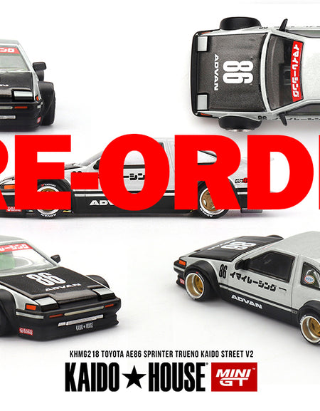 (Pre-order) Kaido House X Mini GT Toyota AE86 Sprinter Trueno Kaido Street V2