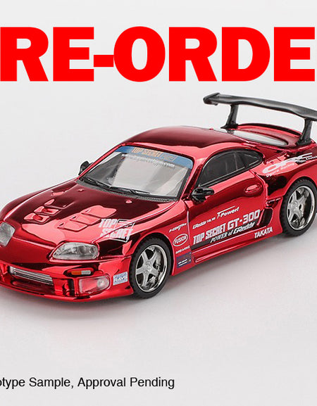 (Pre-order) Mini GT #1032 Toyota Supra (A80) Top Secret GT-300 Red Chrome RHD