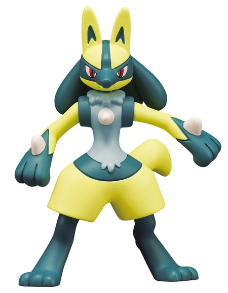Takara Tomy - Pokemon Moncolle MS-54 Yellow Lucario Box Packing 4CM Mini Figure