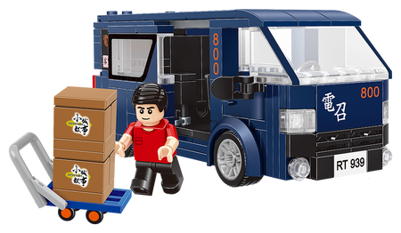Royal Toys Building Blocks City Story Bricks RTS1: Supermarket & Hong Kong Van Set