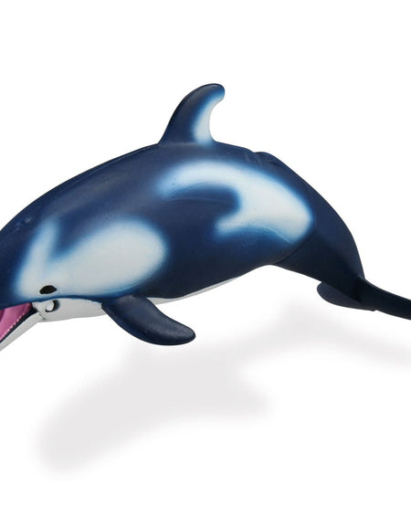Takara Tomy Ania AL-40 Pacific White-Sided Dolphin with diver (Floating Version)