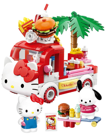 Qman Keeppley Hello Kitty & Pochacco's Fast Street Food Truck Building Blocks