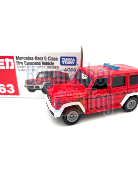 Takara Tomy Tomica #63 1/62 Mercedez Benz G-Class Fire Command Vehicle Model