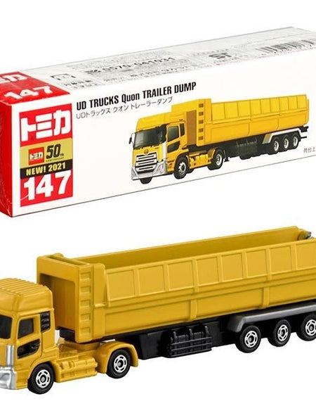 Takara Tomy Tomica Die-cast Model Car - NO.147 UD Trucks Quon Trailer Dump