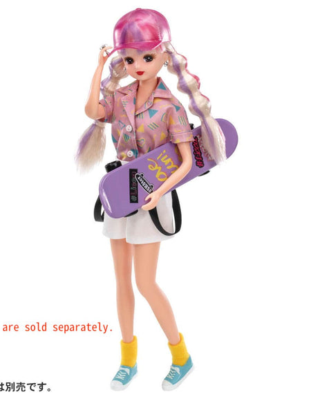 Takara Tomy Licca Chan Doll Accessory- Skateboard Street Dress Set