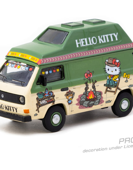 Tarmac Works 1/64 Volkswagen T3 Van Hello Kitty Camping Model Car