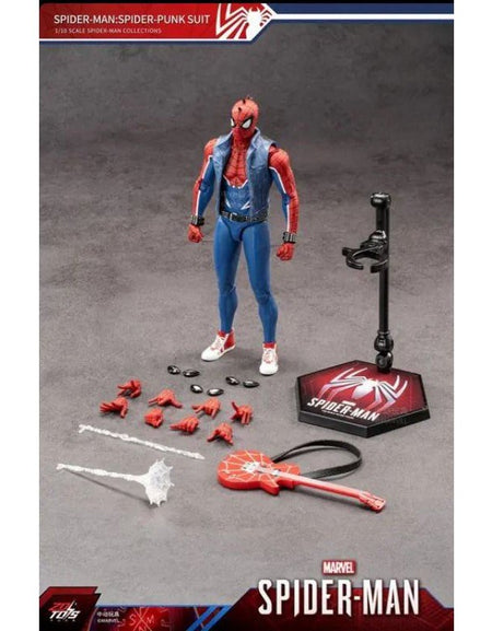 ZD Toys Marvel Avengers 1/10 Spider-Man Punk Spider Action Figure Set