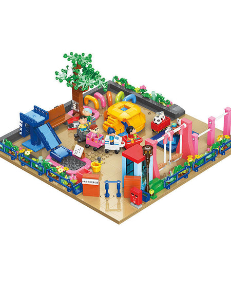 Qman Keeppley Building Blocks #K20616 - Crayon Shinchan Park (Crayon Shin-chan)