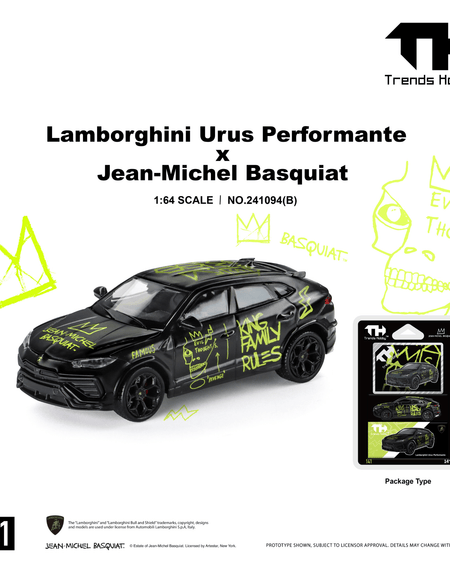 (Pre-order) Trends Hobby 1/64 Lamborghini Urus Performance & Basquiat Black
