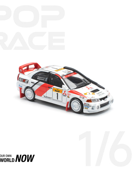 POPRACE 1/64 MITSUBISHI LANCER EVOLUTION IV SAFARI RALLY KENYA 1998