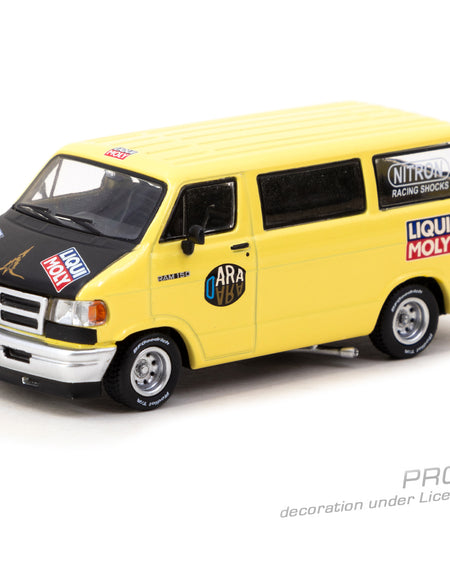 Tarmac Works 1/64 Dodge Van Yellow Diecast Model Car