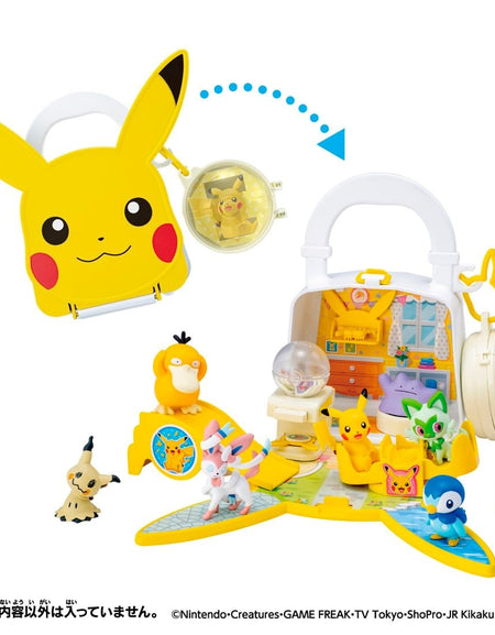 Takara Tomy Pokemon MonColle Nakayoshi Room Roomie Bag Pikachu with 1 figure