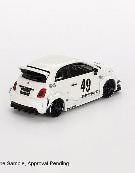 Mini GT #809 1/64 LB-WORKS x Abas Works ABARTH 595 Gara White Model