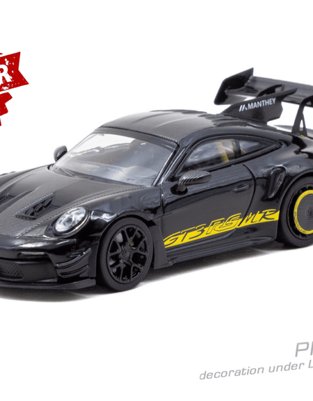 (Pre-order) Tarmac Works 1/64 Porsche GT3RS 992.1 MR Black Yellow Tarmac Special
