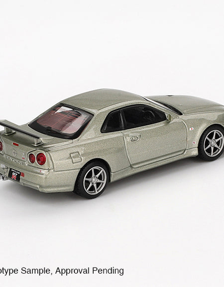 Mini GT #1003 Nissan Skyline GT-R (R34) V-Spec II Nür Millenium Jade