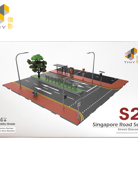 TINY City scale 1:64 Street Diorama Painted Model - S2 Singapore Road Set