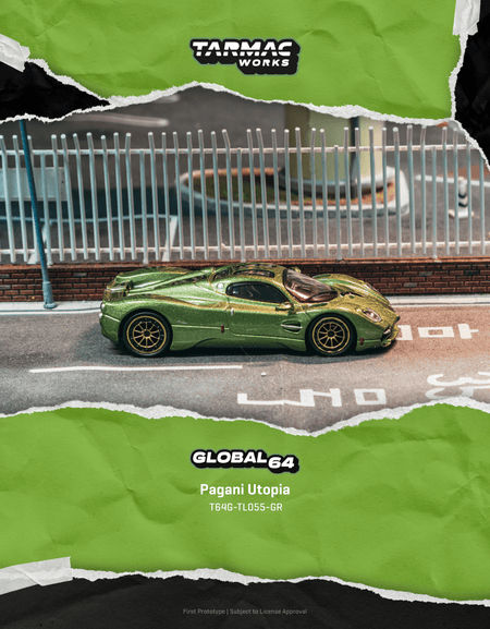 Tarmac Works Pagani Utopia Green Metallic 1/64 Diecast Model Car
